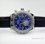 Best Quality Clone Rolex Daytona Oysterflex Strap Blue Dial Watch 42mm